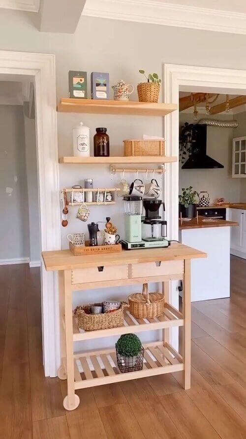 diy coffee bar cart