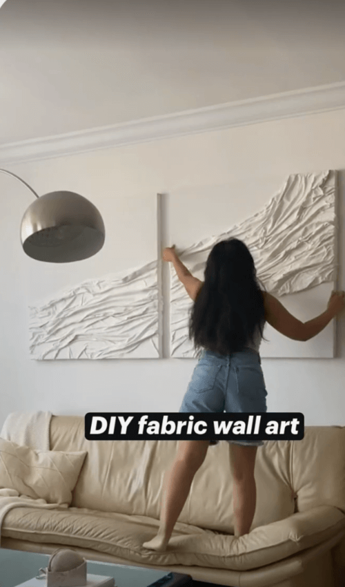 diy fabric wall art