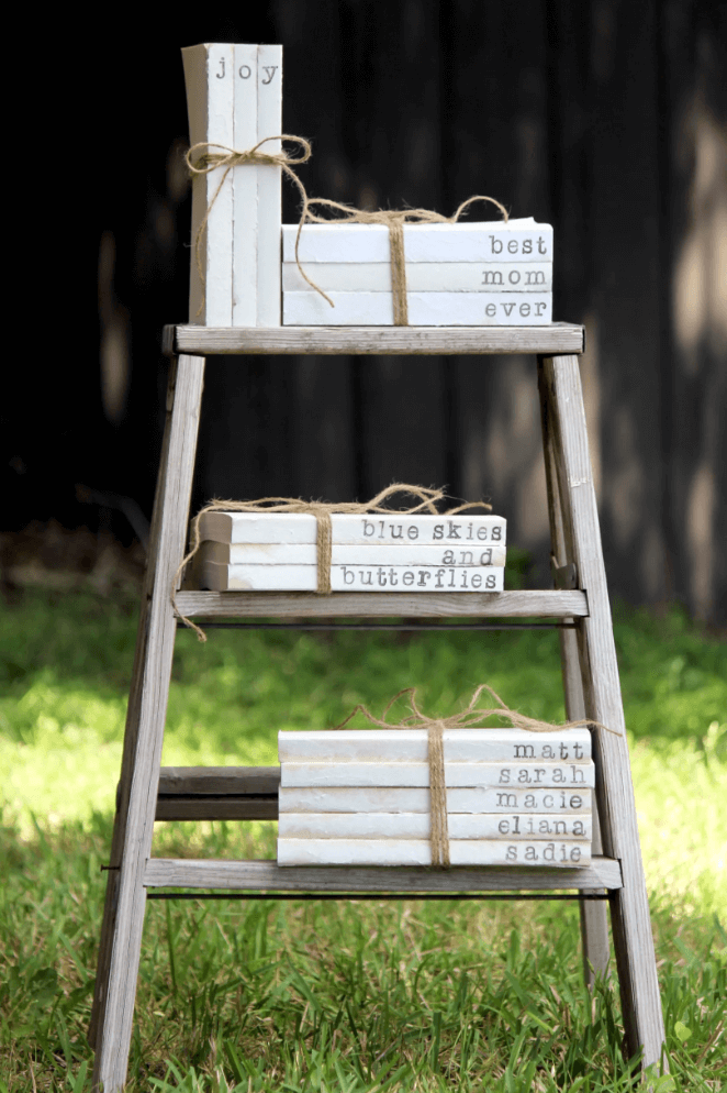 diy vintage books decor