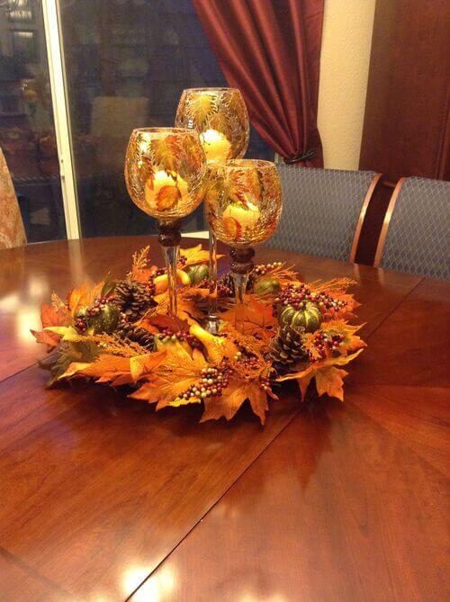 dollar store fall centerpiece