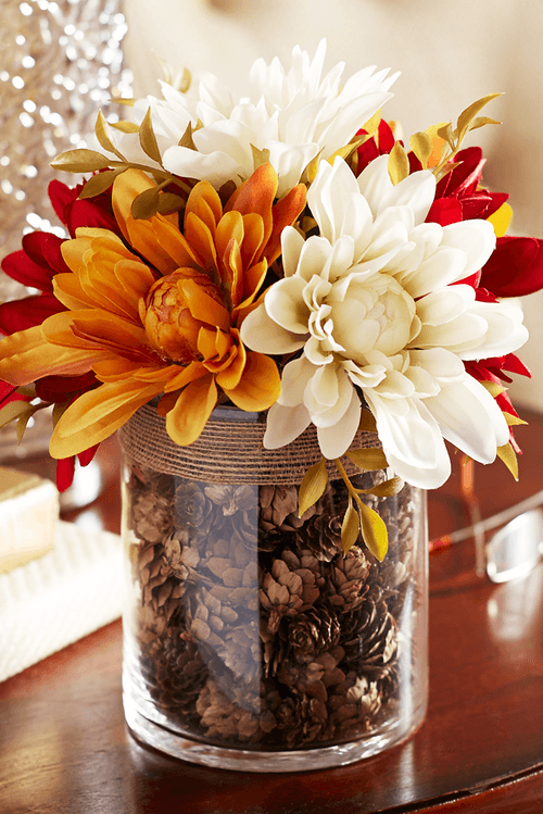 floral fall centerpiece