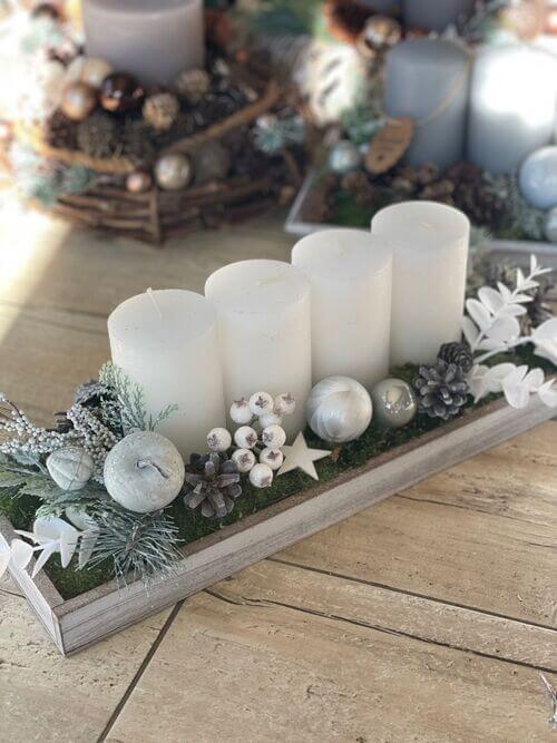 dough bowl centerpieces winter