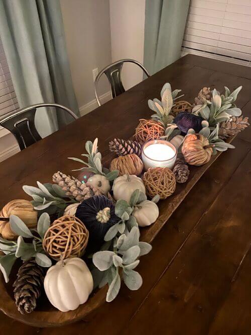 dough bowl dining table centerpiece