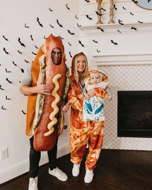 hotdog pizza family costume