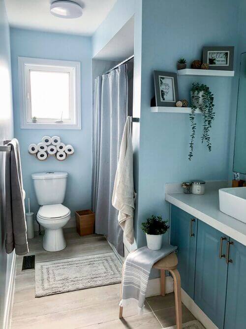 light blue bathroom theme