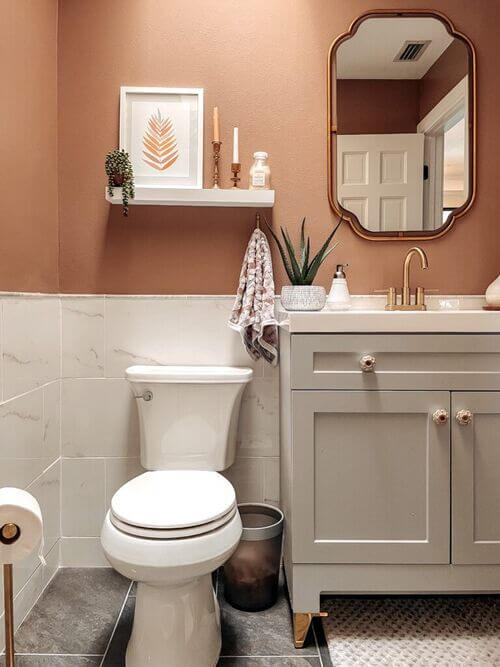 terraccotta bathroom walls