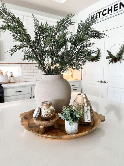 tray decor ideas winter themed