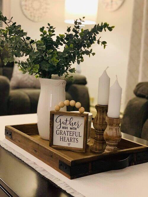 winter tray decor ideas