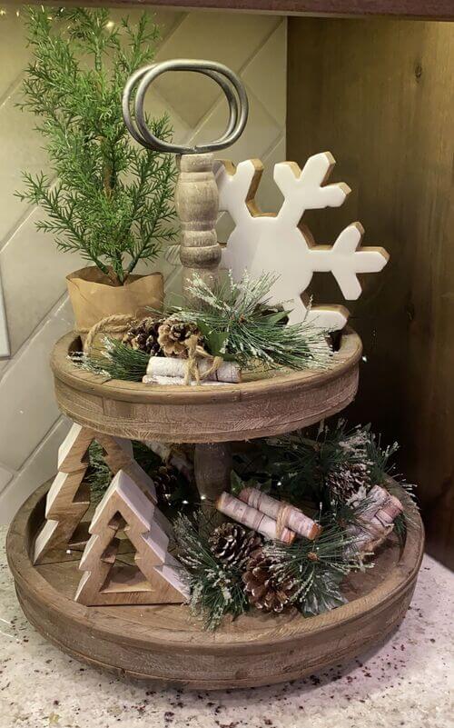 winter tray decor