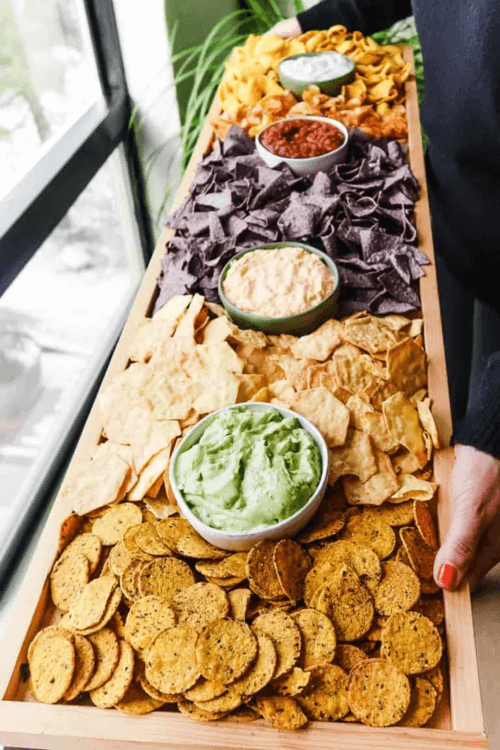 chips and dips board