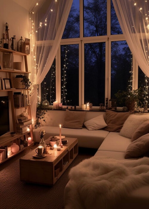 cozy living room lights