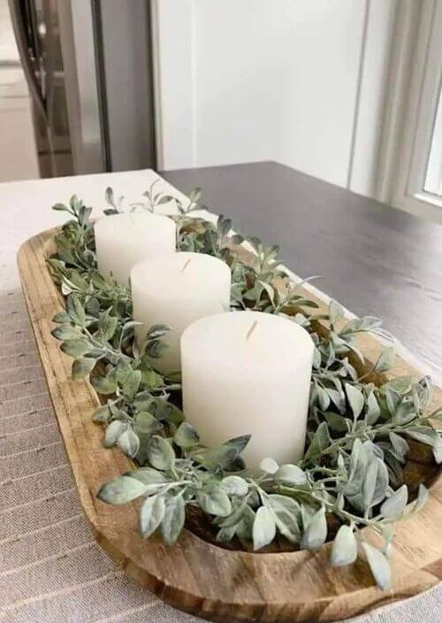 dough bowl centerpiece simple