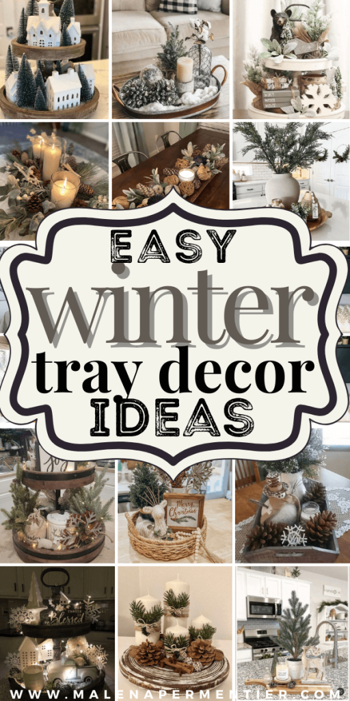 easy winter tray decor ideas