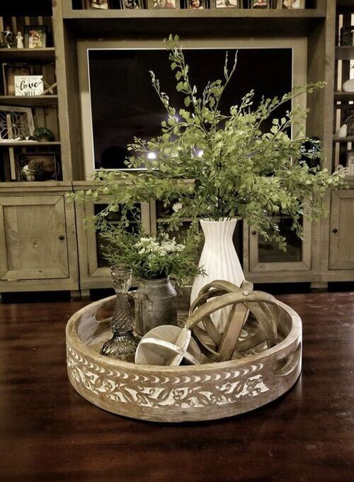 living room tray decor