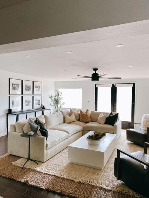 modern behind couch decor