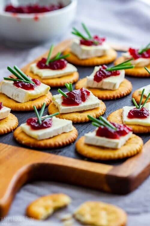 no bake cranberry brie bites