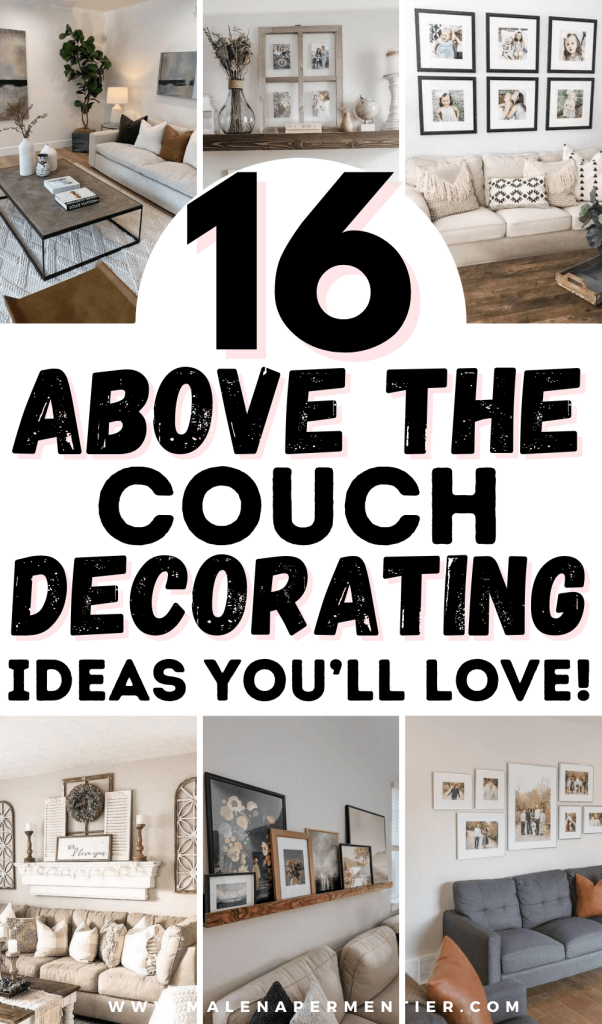 above the couch decorating ideas 