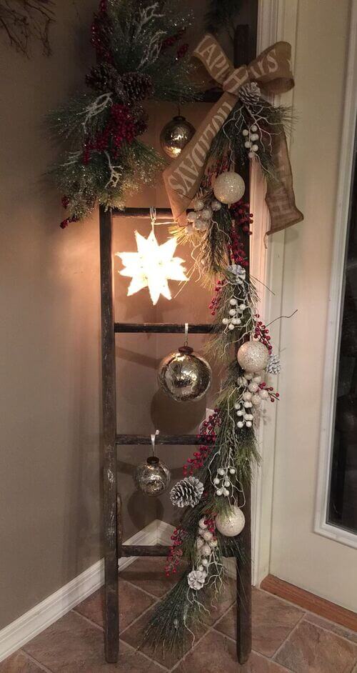 christmas ladder decor