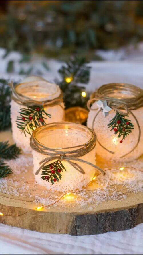 frosted candle jars