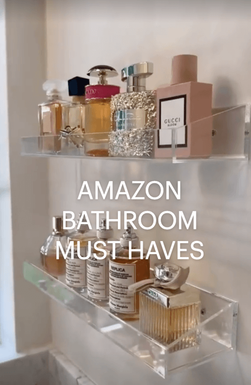 acrylic shelves bathroom