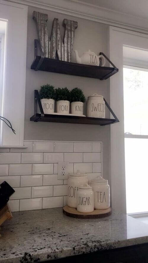 kitchen wall shelves