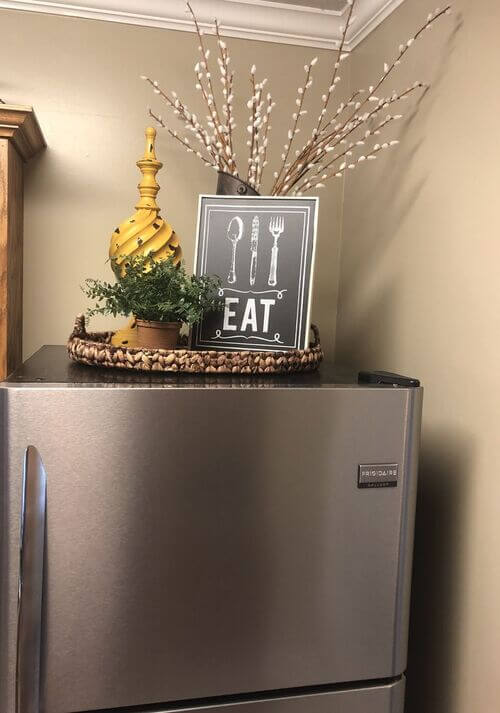 top of the fridge decorating ideas