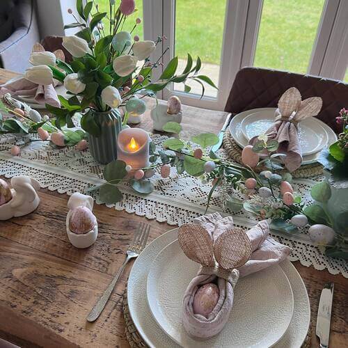 cute table setting for easter