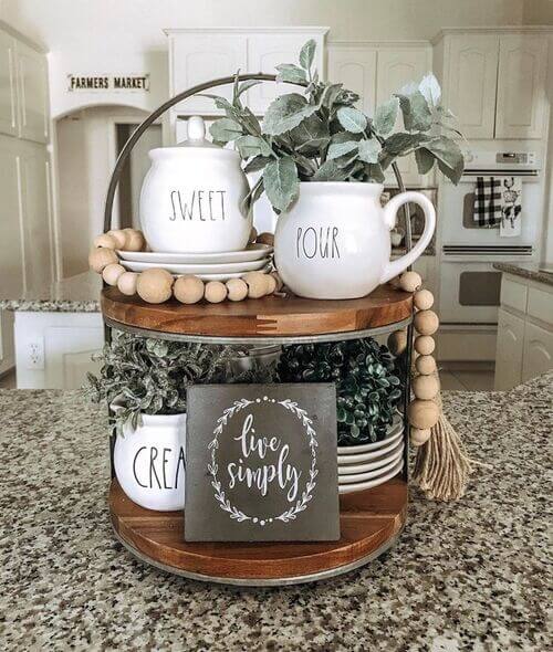 decorate tiered tray