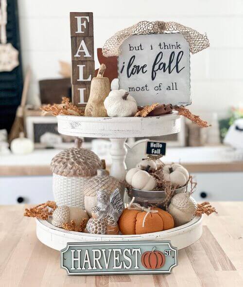 fall themed tray