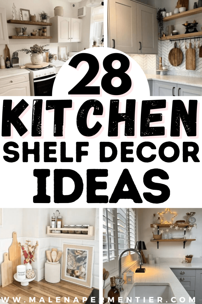 shelf decor ideas for kitchen