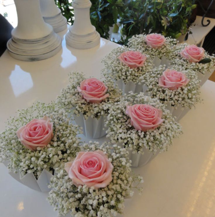 simple centerpieces with rose