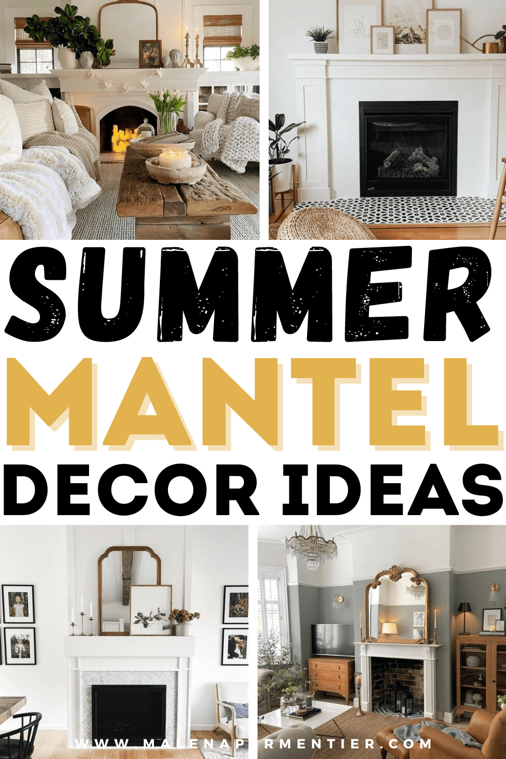 24 Refreshing and Beautiful Mantel Decorating Ideas for Summer