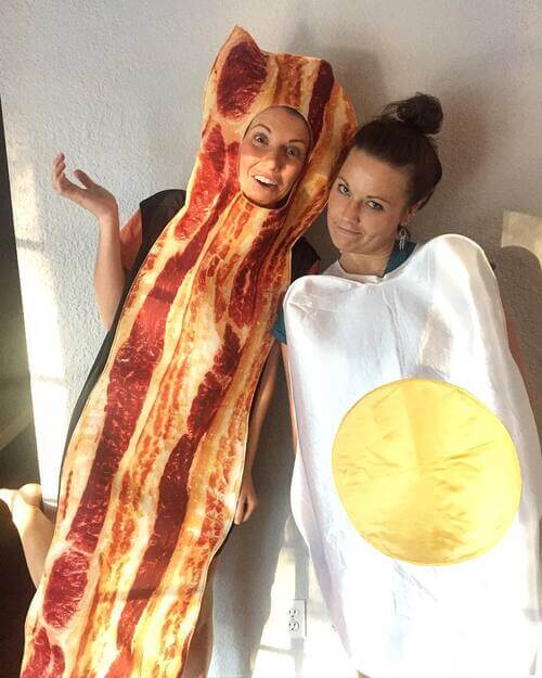 Eggs and Bacon Halloween costume best friends