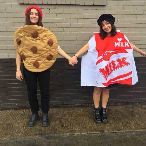 Milk and Cookies Halloween costume best friends