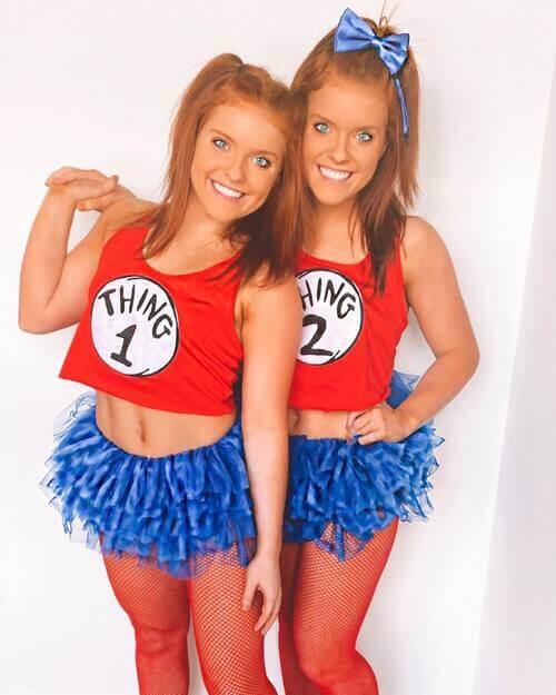 Thing 1, Thing 2, Dr Seuss Halloween costume best friends