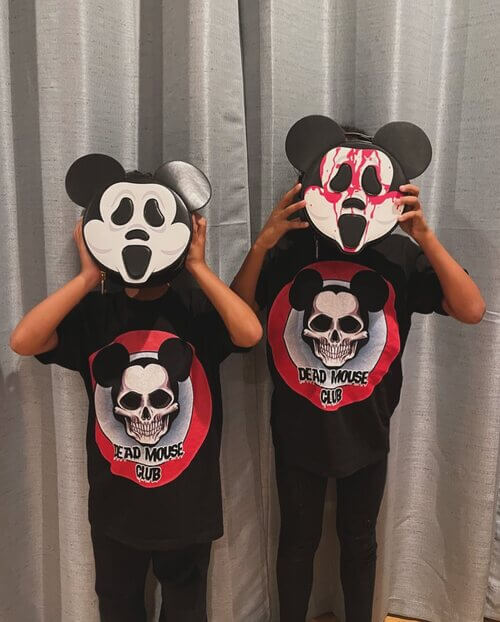 Creepy Mickey Mouse Halloween costume best friends
