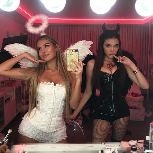 angel and devil bestie costume