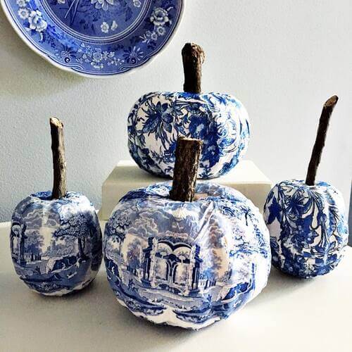 Fall decor ideas DIY paper mache 