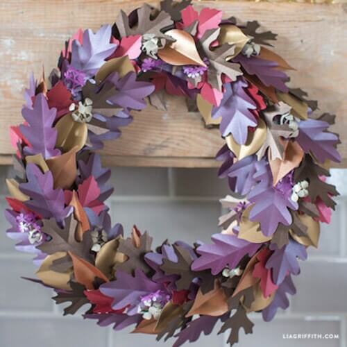 Fall decor DIY leave wreath