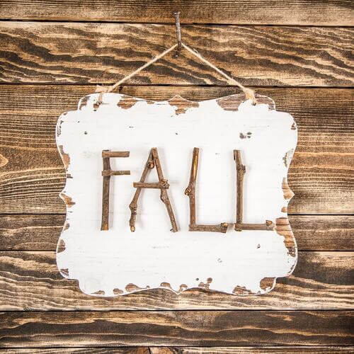 Fall decor ideas fall sign with sticks