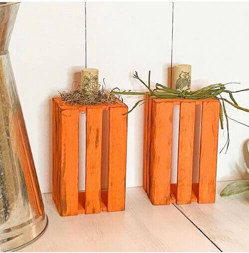 Fall decor crates