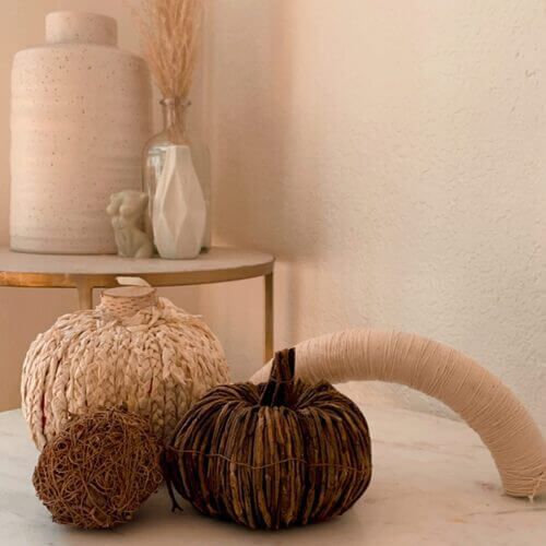 Fall decor idea DIY pumpkins