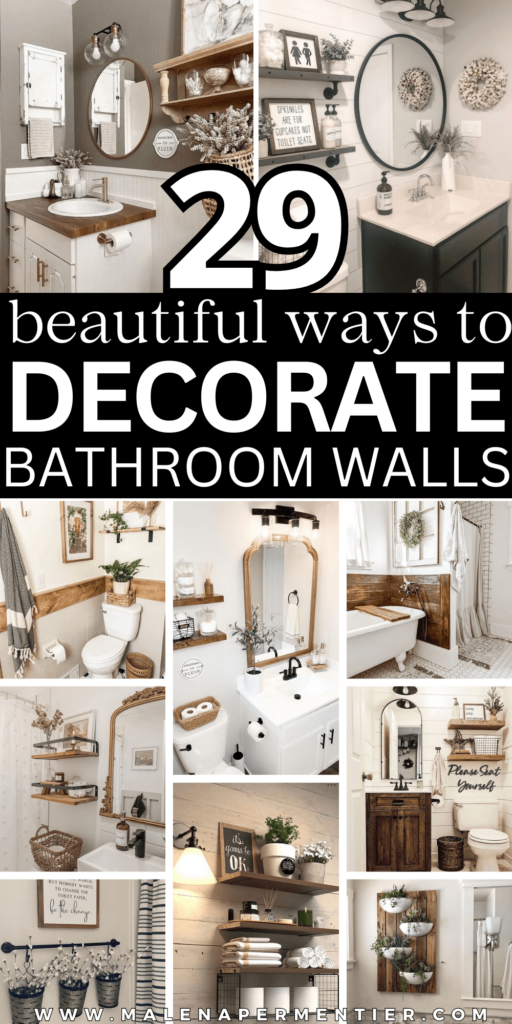 ways to decorate bathroom walls