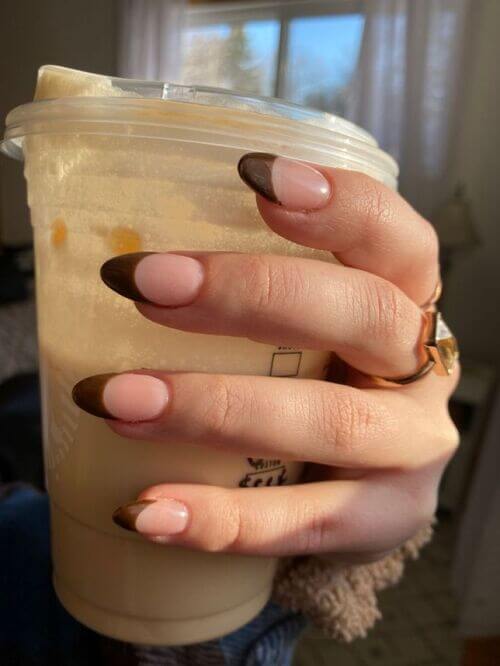 Brown French Mani