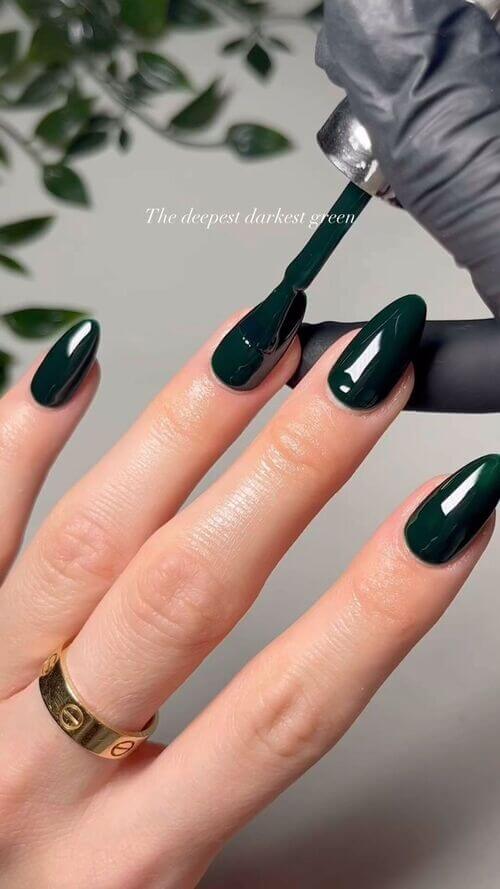  chrome green nails