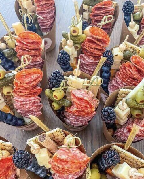 individual charcuterie cups