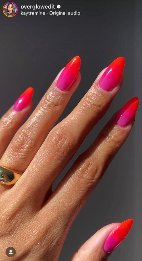 pink ombre nails