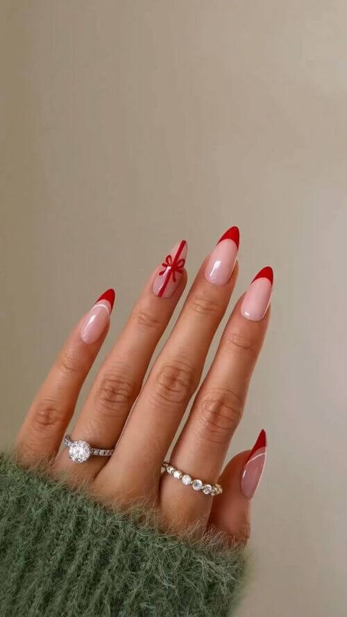 red bow nails