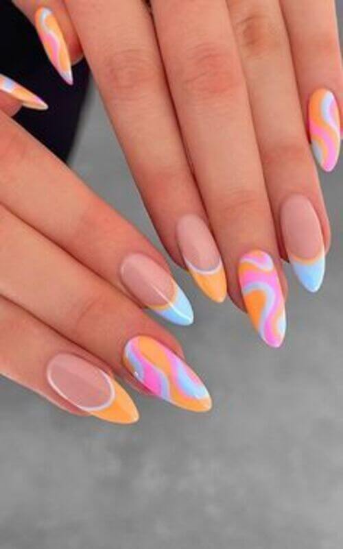 summer colorful nails