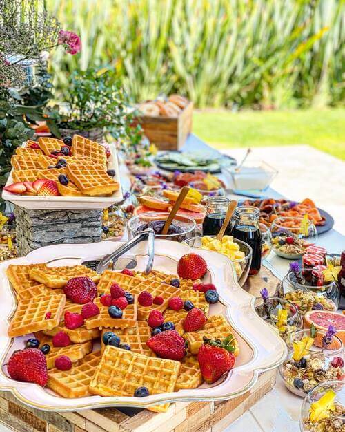 Another waffle station brunch idea